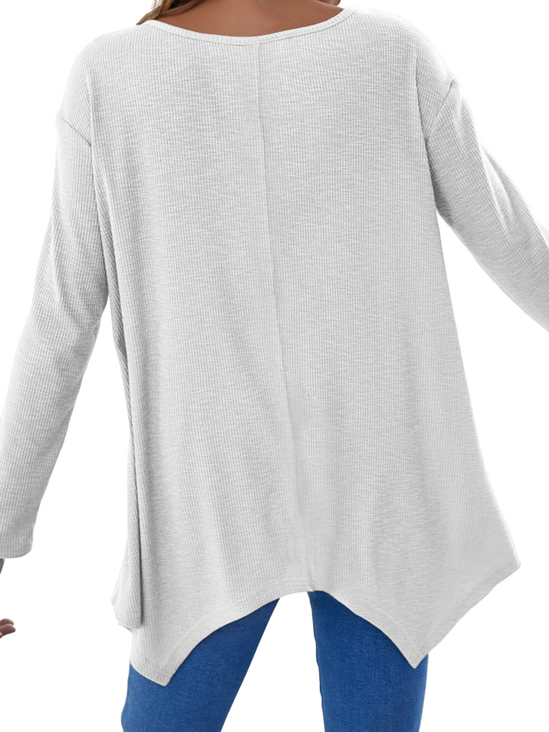 Full Size V-Neck Long Sleeve T-Shirt Comfortable