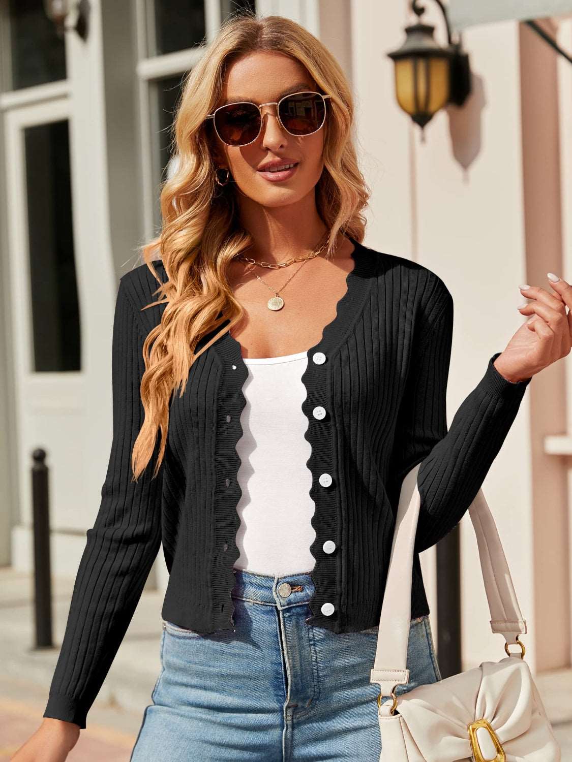 Button Up Long Sleeve Cardigan Comfortable