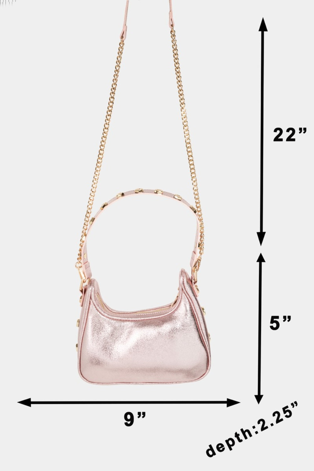 Fame Star Button Trim Hobo Handbag-Fashionable