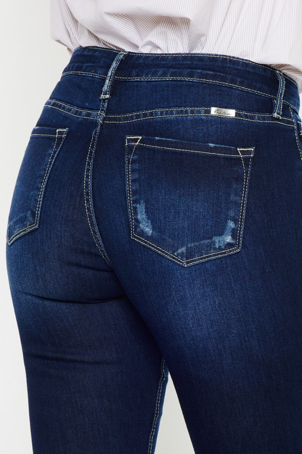 Kancan Mid Rise Slim Flare Jeans-Trendy-Fashion