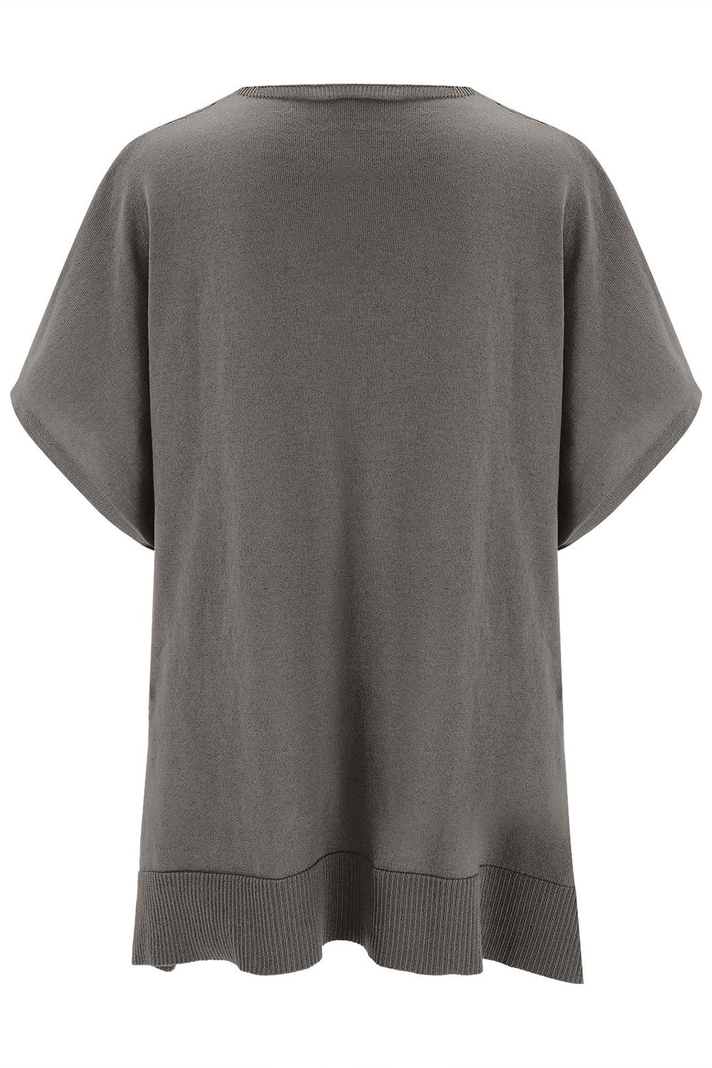 Slit V-Neck Half Sleeve Knit Top-Stylish