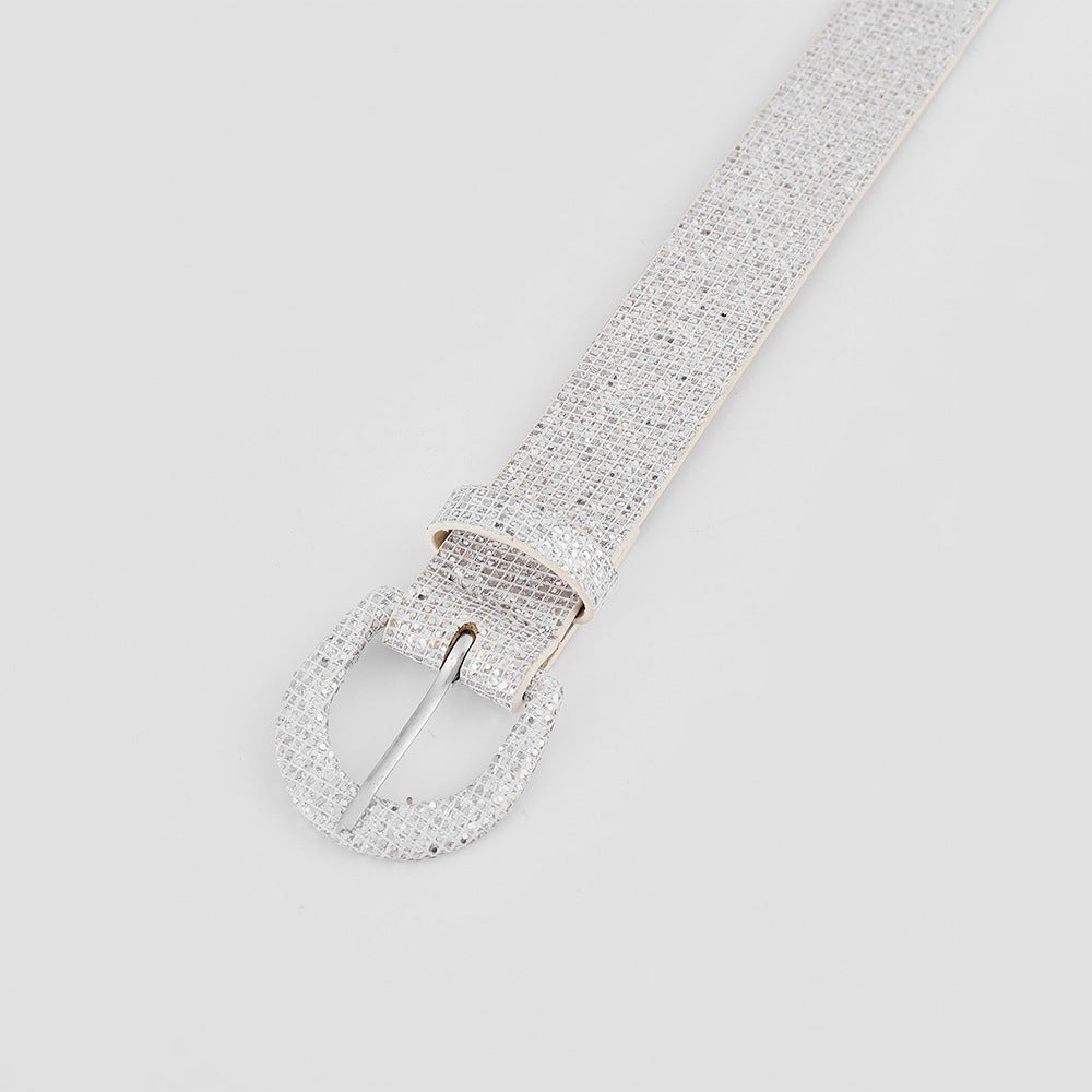 Sequin PU Leather Belt Fashionable Stylish