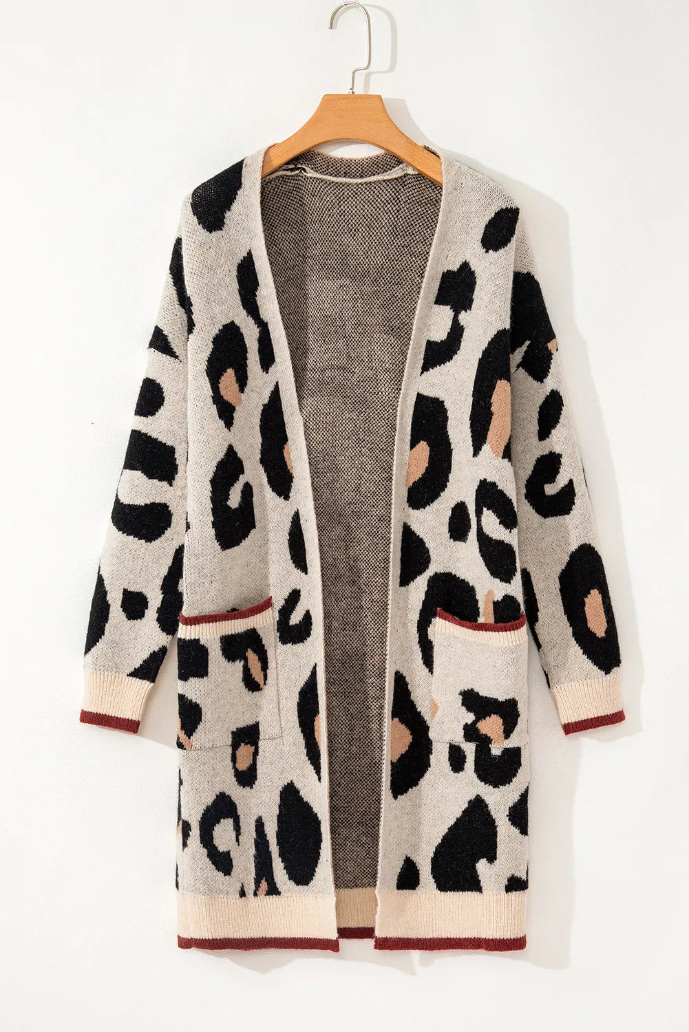 Leopard Open Front - Long Sleeve Cardigan