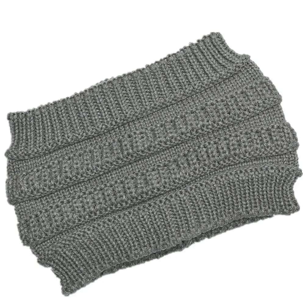 Winter Knitted Ponytail Beanies