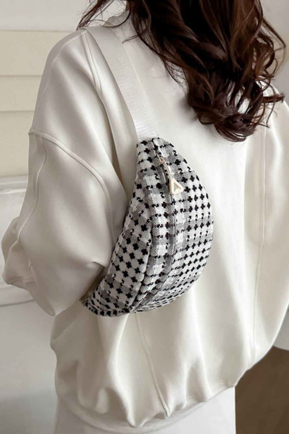 Plaid Wide Strap Crossbody Bag-Statement piece