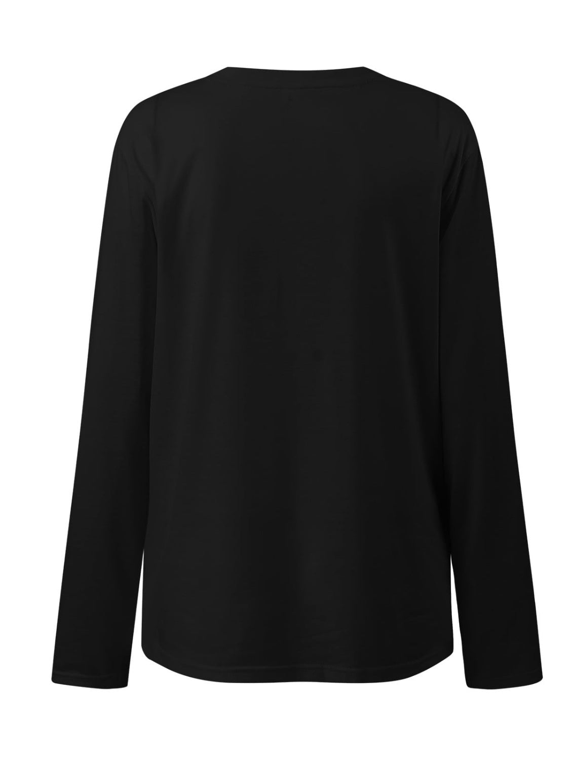 Runched Round Neck Long Sleeve T-Shirt Trendy