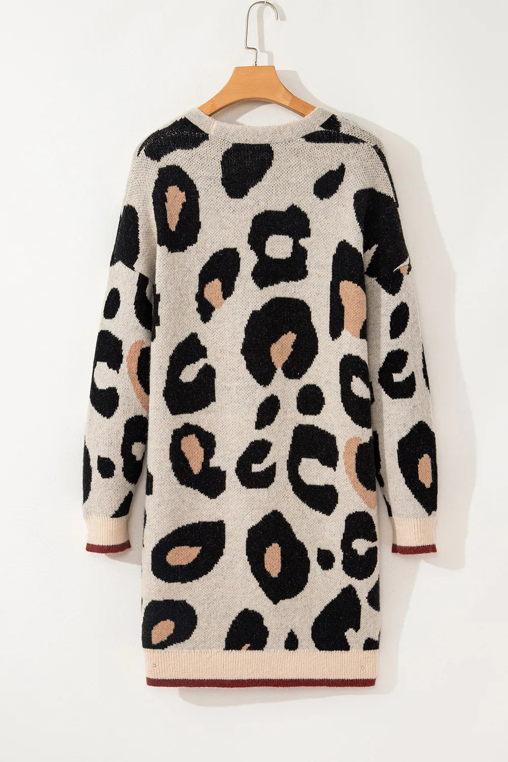 Leopard Open Front - Long Sleeve Cardigan
