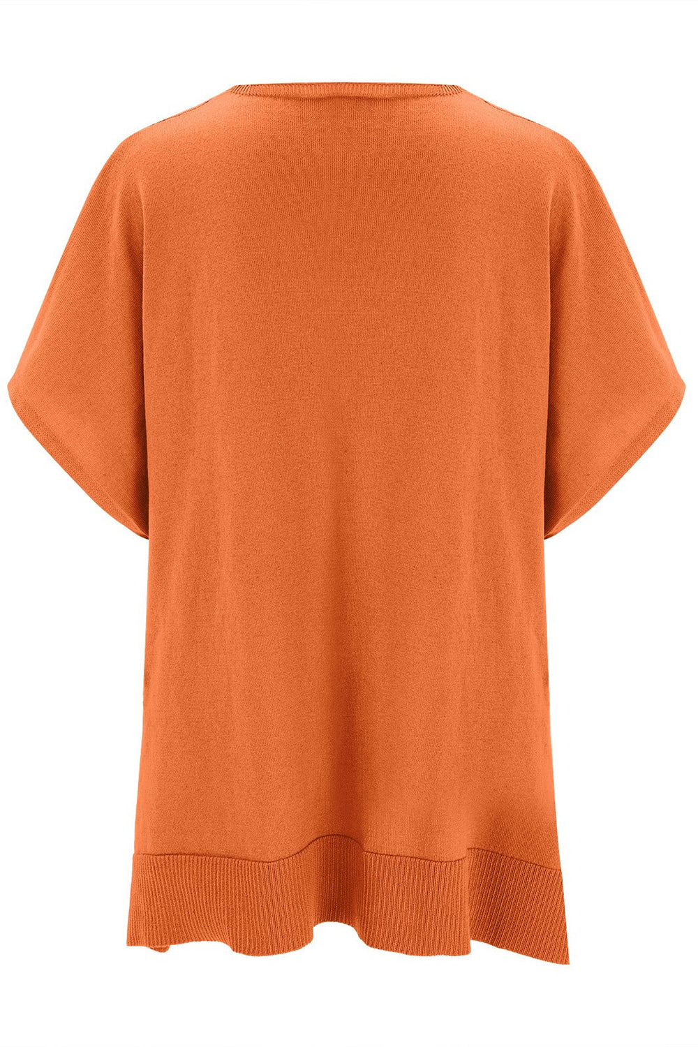 Slit V-Neck Half Sleeve Knit Top-Stylish