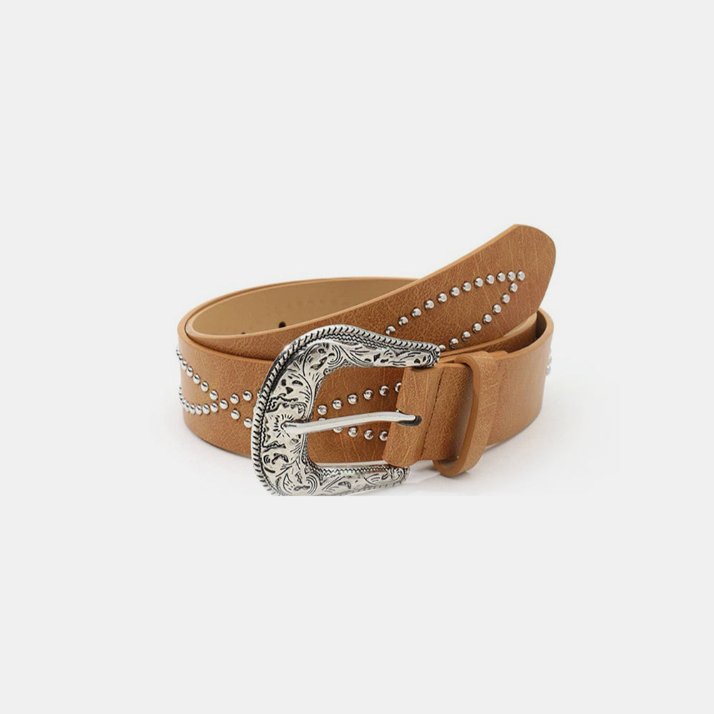 PU Leather Rhinestone Belt Glamorous Trendy