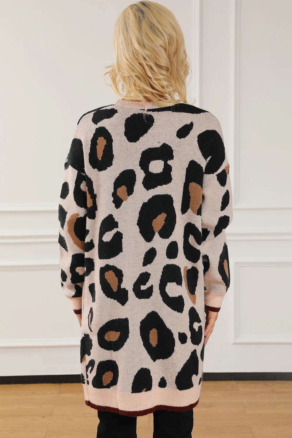 Leopard Open Front - Long Sleeve Cardigan