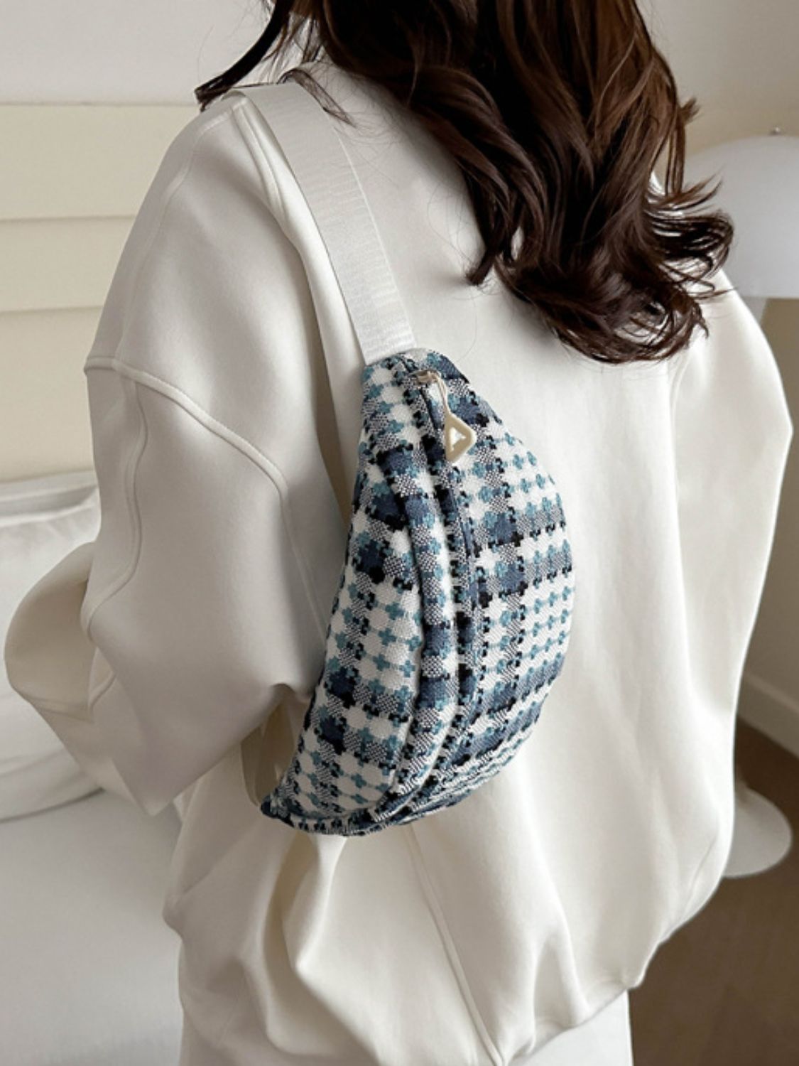 Plaid Wide Strap Crossbody Bag-Statement piece