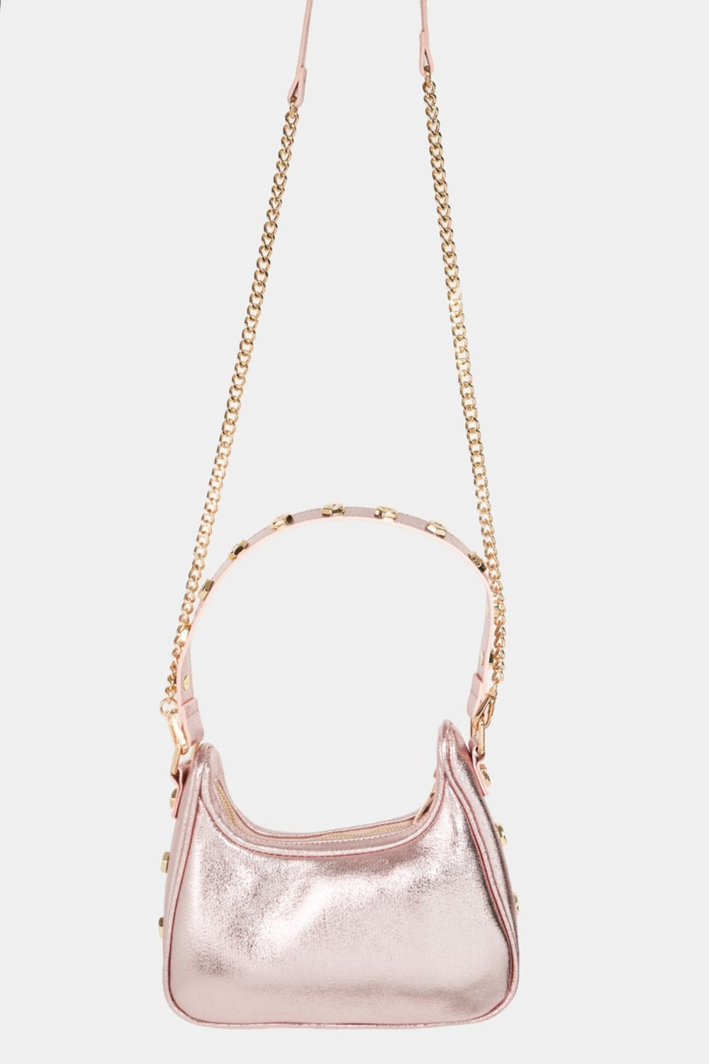 Fame Star Button Trim Hobo Handbag-Fashionable