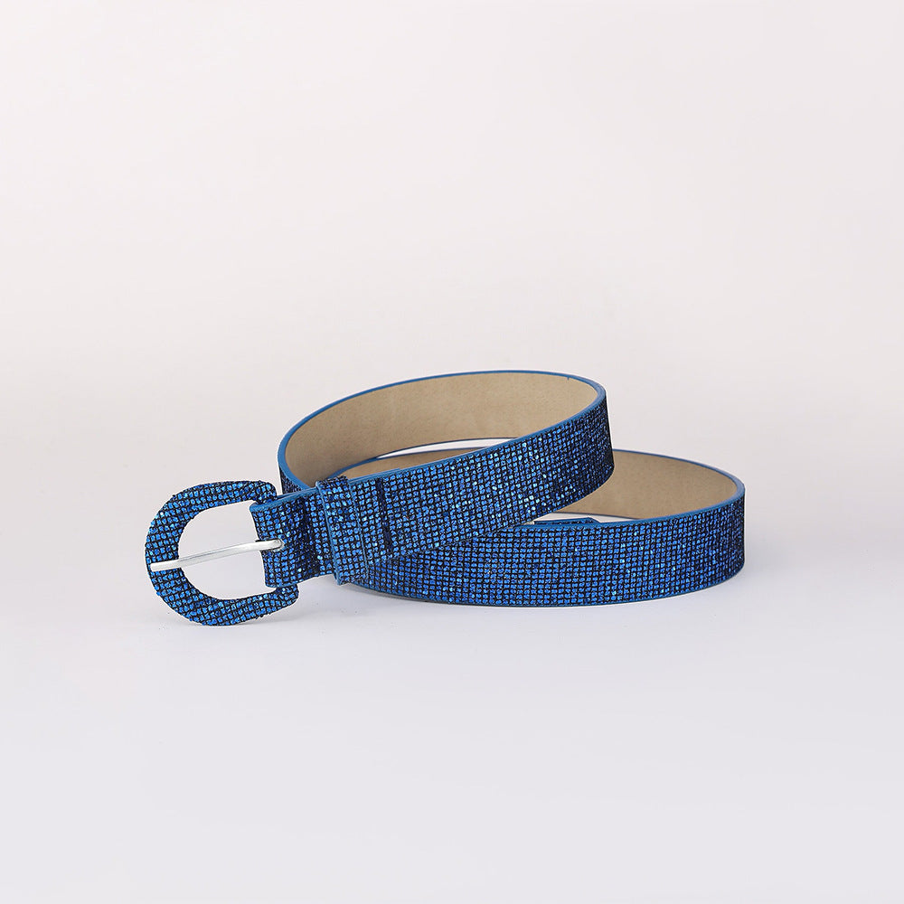 Sequin PU Leather Belt Fashionable Stylish