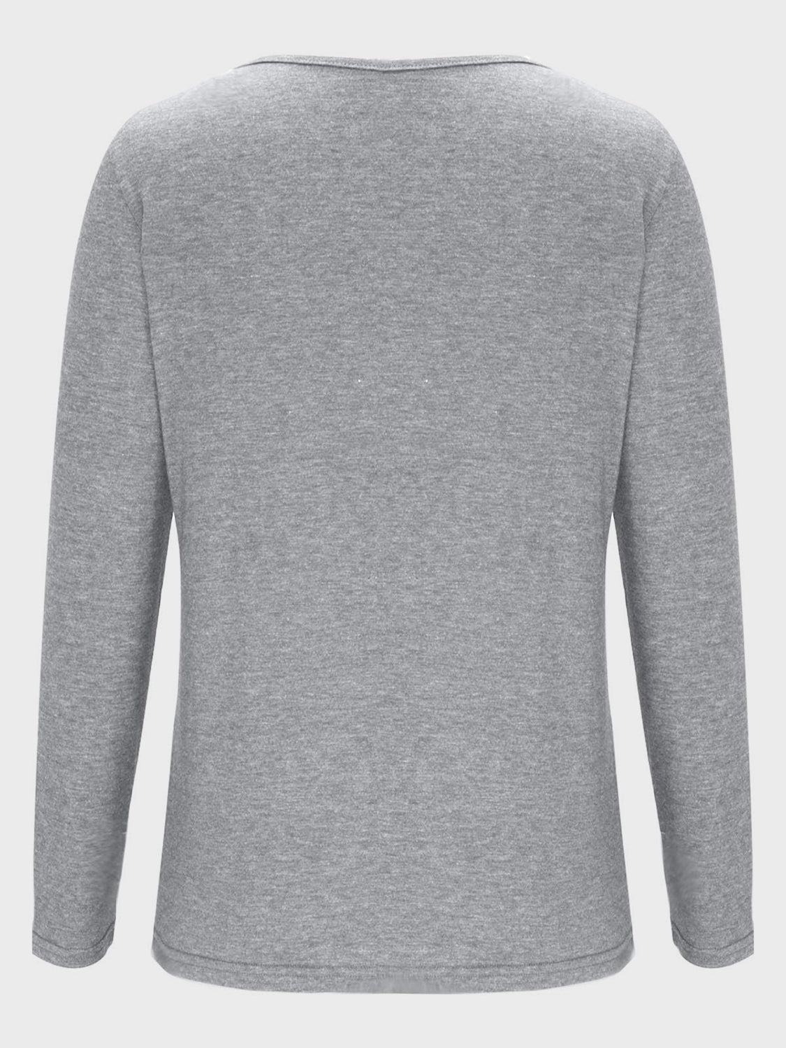 Crisscross V-Neck Long Sleeve T-Shirt-Comfortable-Fabric