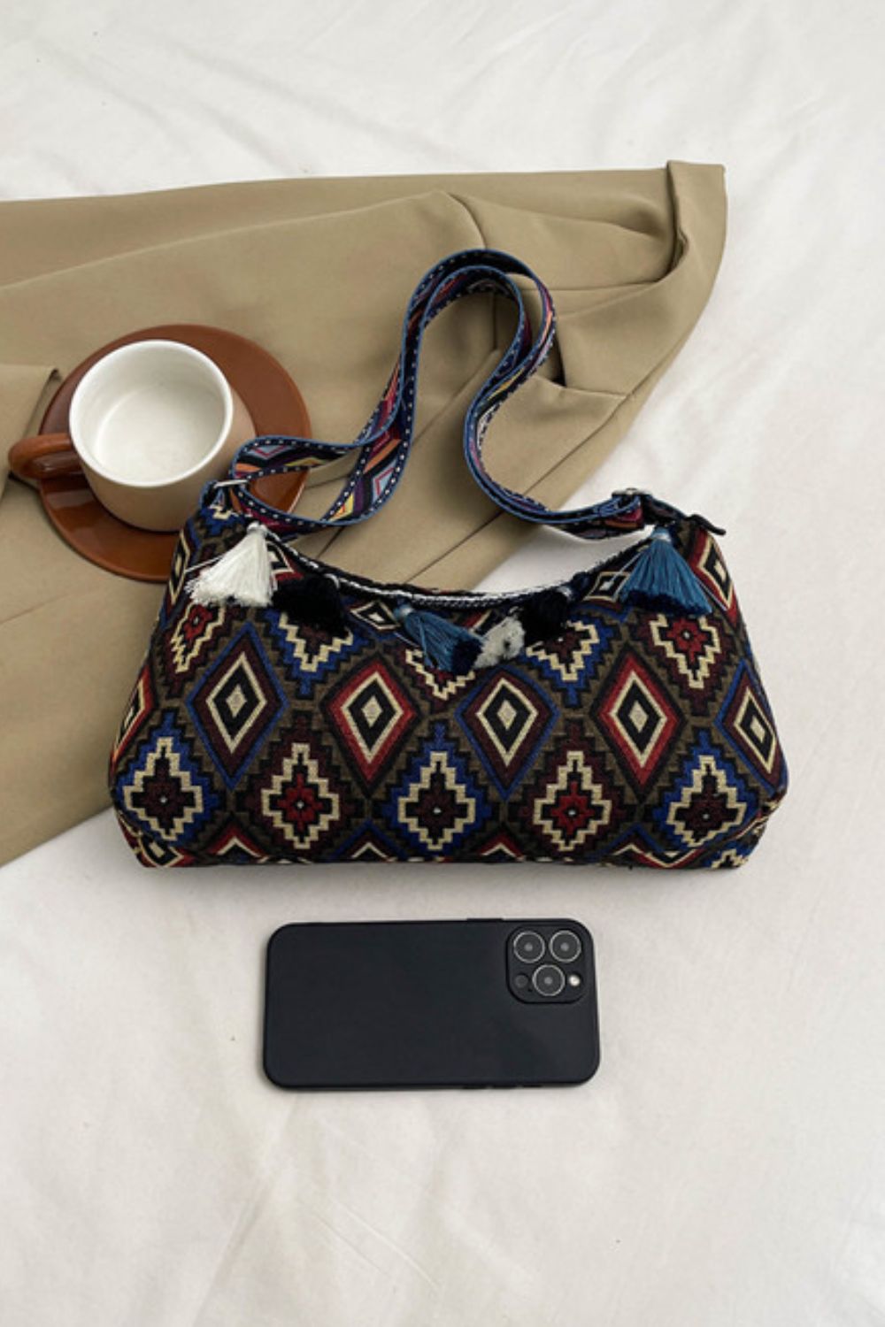 Tassel Adjustable Strap Shoulder Bag Crossbody