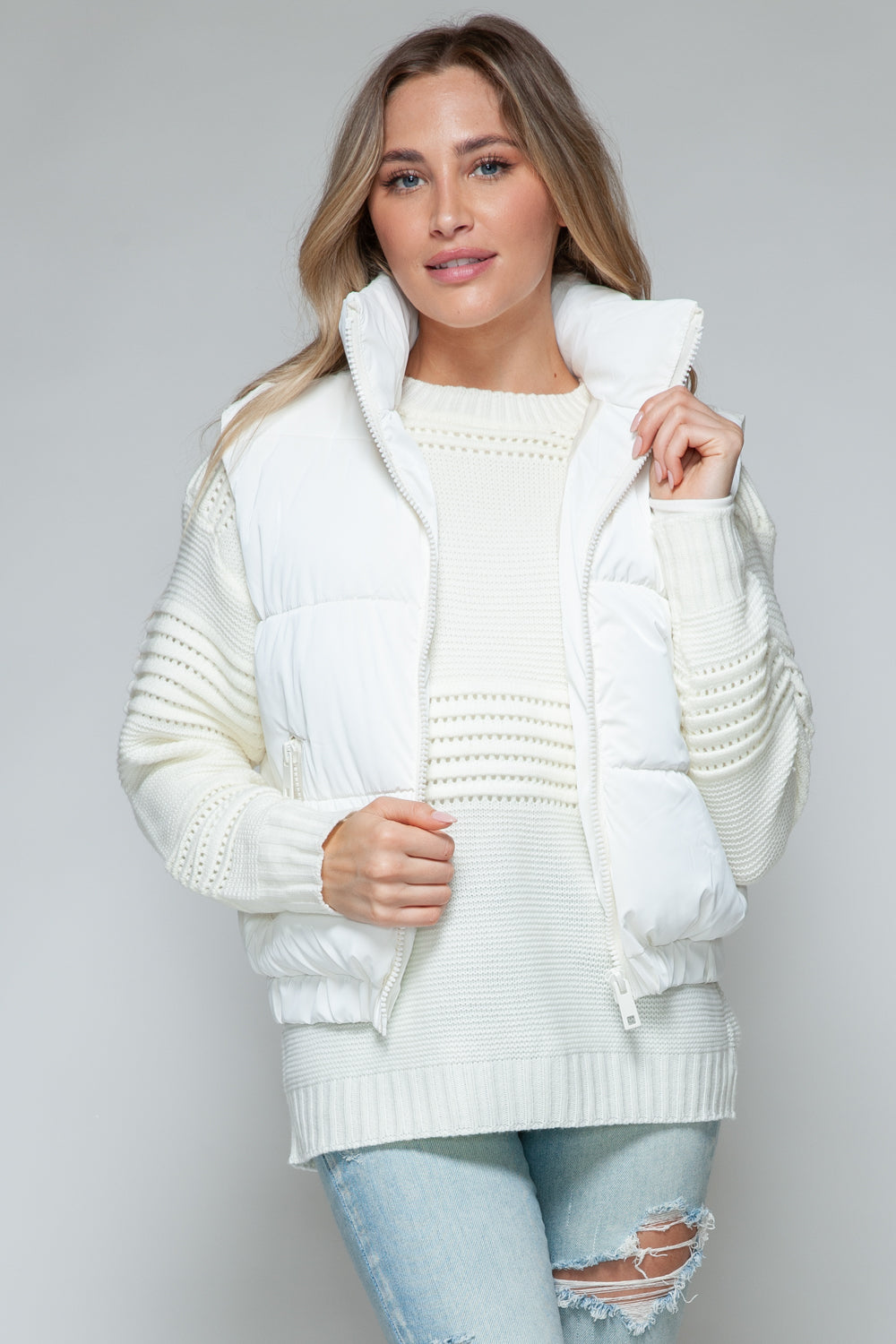 Snobbish Fine Fur Lining Quilted Vest-Luxurious