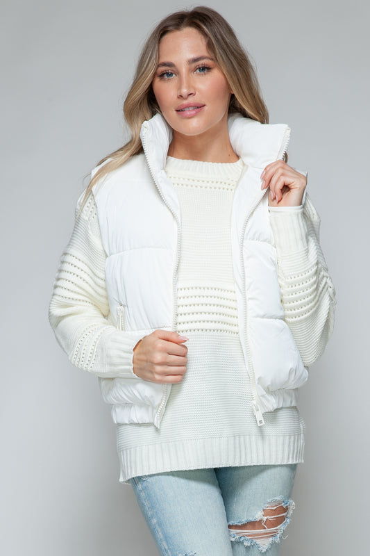 Snobbish Fine Fur Lining Quilted Vest-Luxurious
