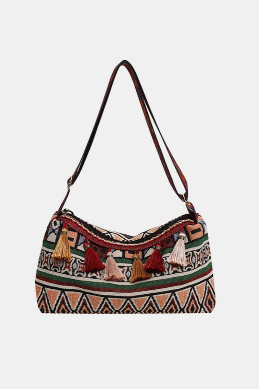 Tassel Adjustable Strap Shoulder Bag Crossbody