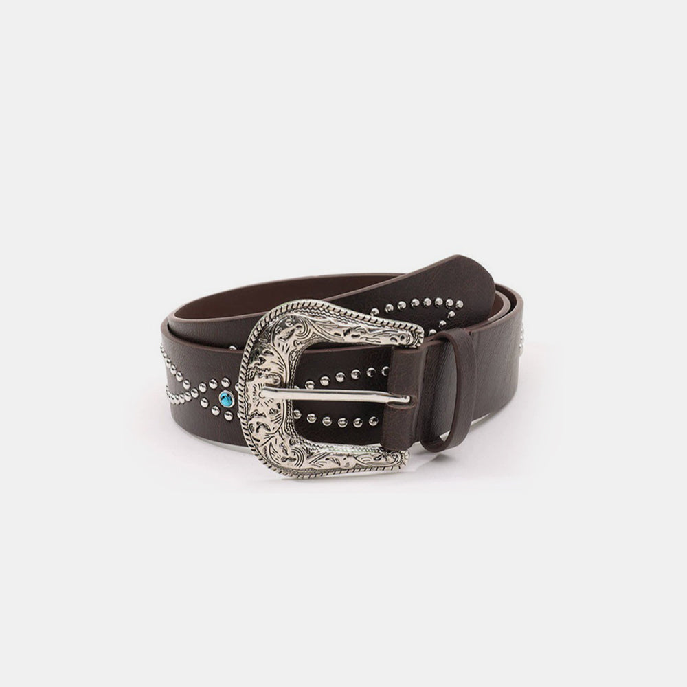 PU Leather Rhinestone Belt Glamorous Trendy