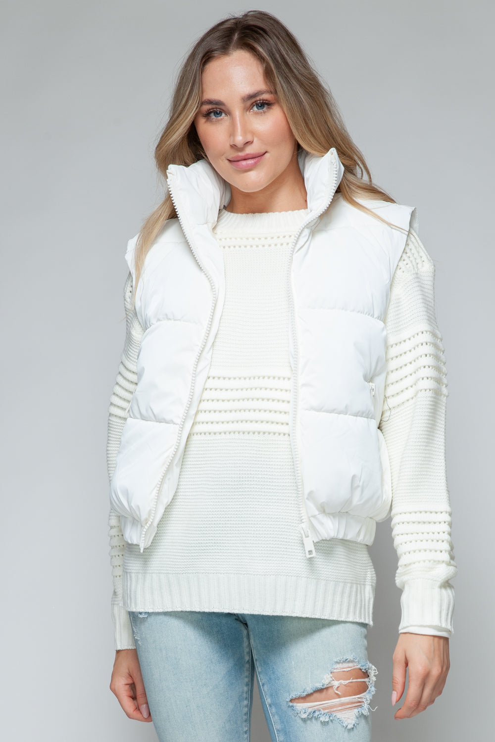 Snobbish Fine Fur Lining Quilted Vest-Luxurious