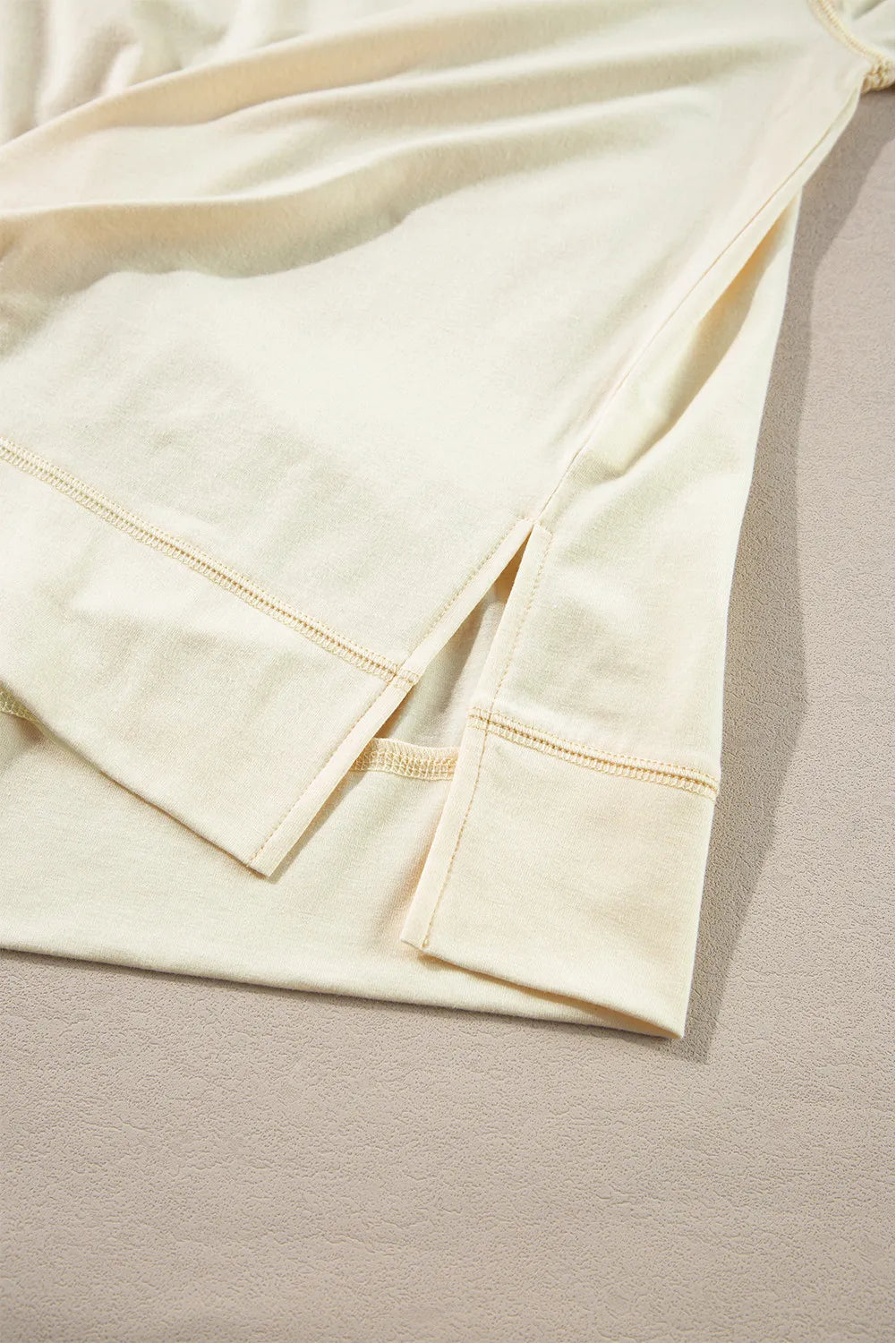 Slit Notched Long Sleeve Blouse-Stylish-Trendy