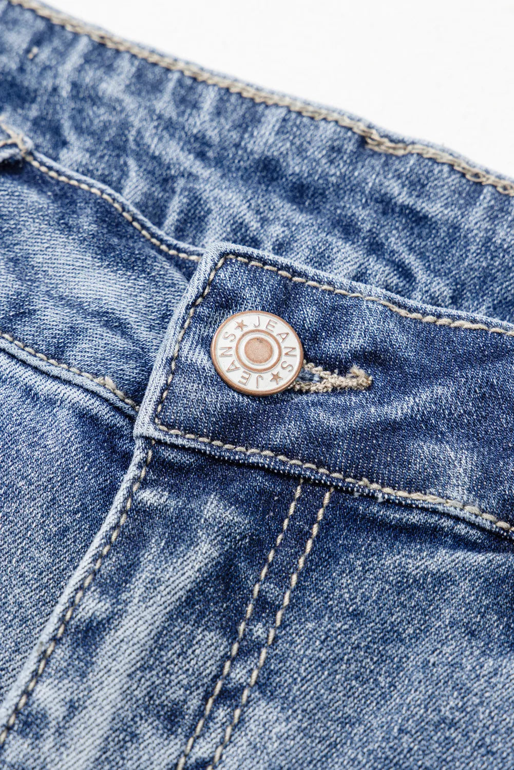 Distressed Raw Hem Bootcut Jeans Flared Fashion
