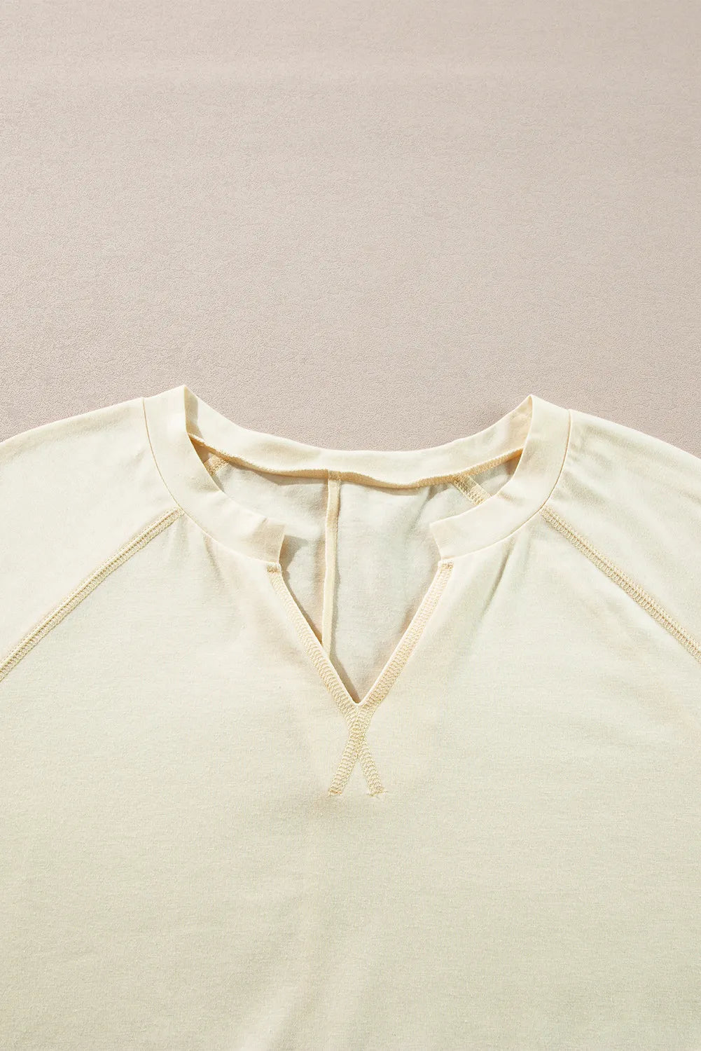 Slit Notched Long Sleeve Blouse-Stylish-Trendy