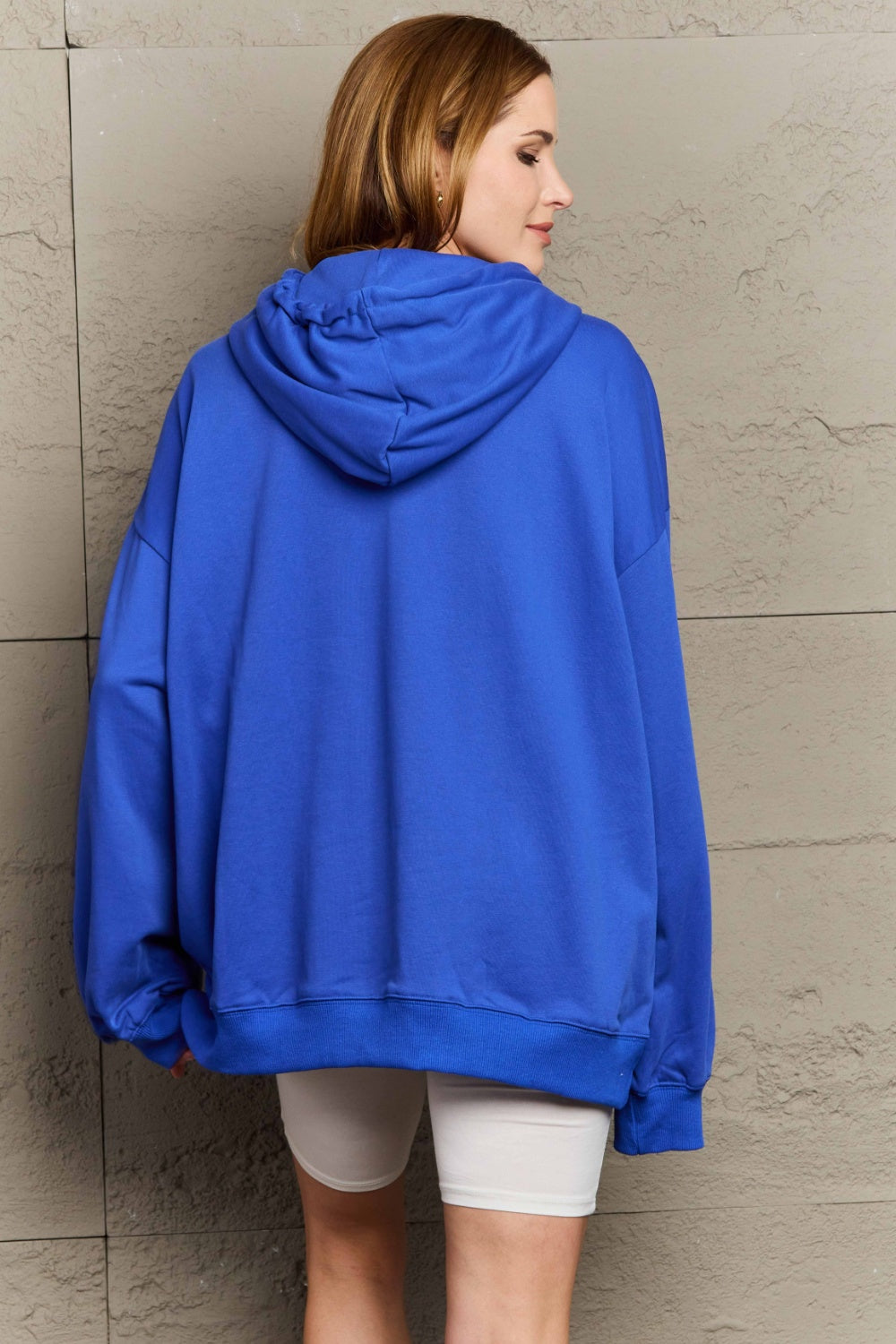 Full Size Drawstring - Long Sleeve Hoodie