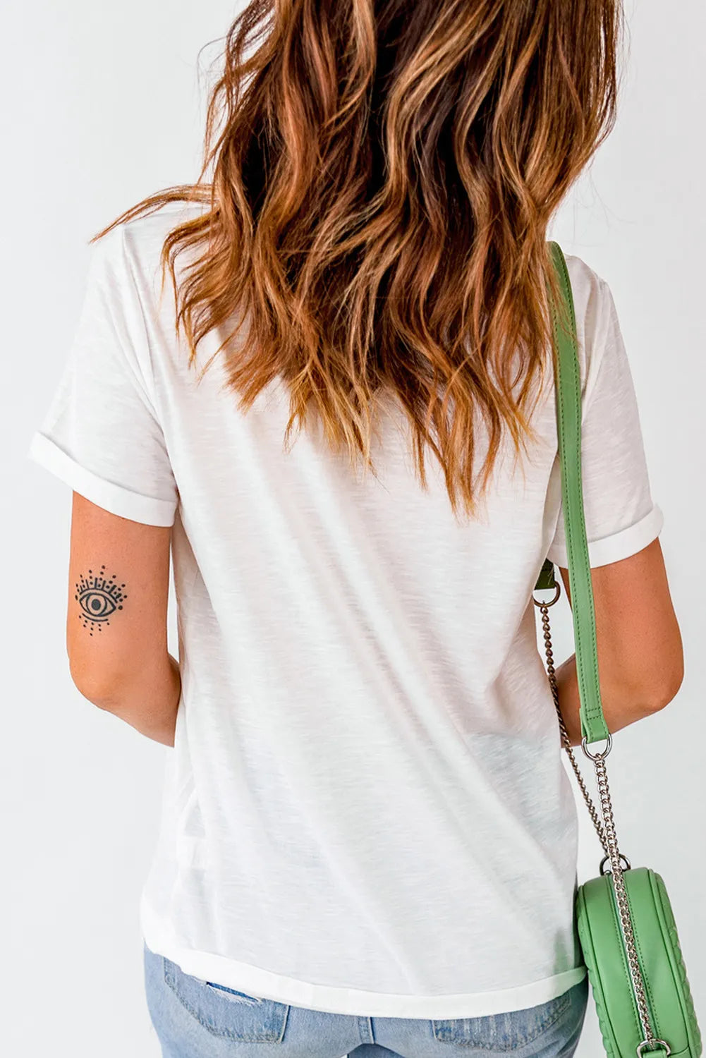 Pumpkin Round Neck Short Sleeve T--Shirt