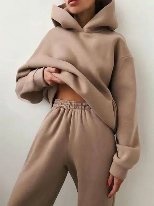 Essential Winter Hoodie Sweat Set Cozy Warm