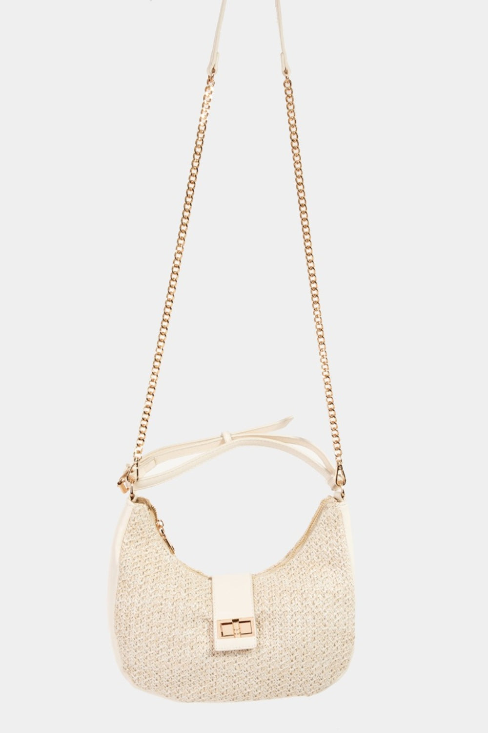 Fame Straw Braid Hobo Bag-Designer-Fashion
