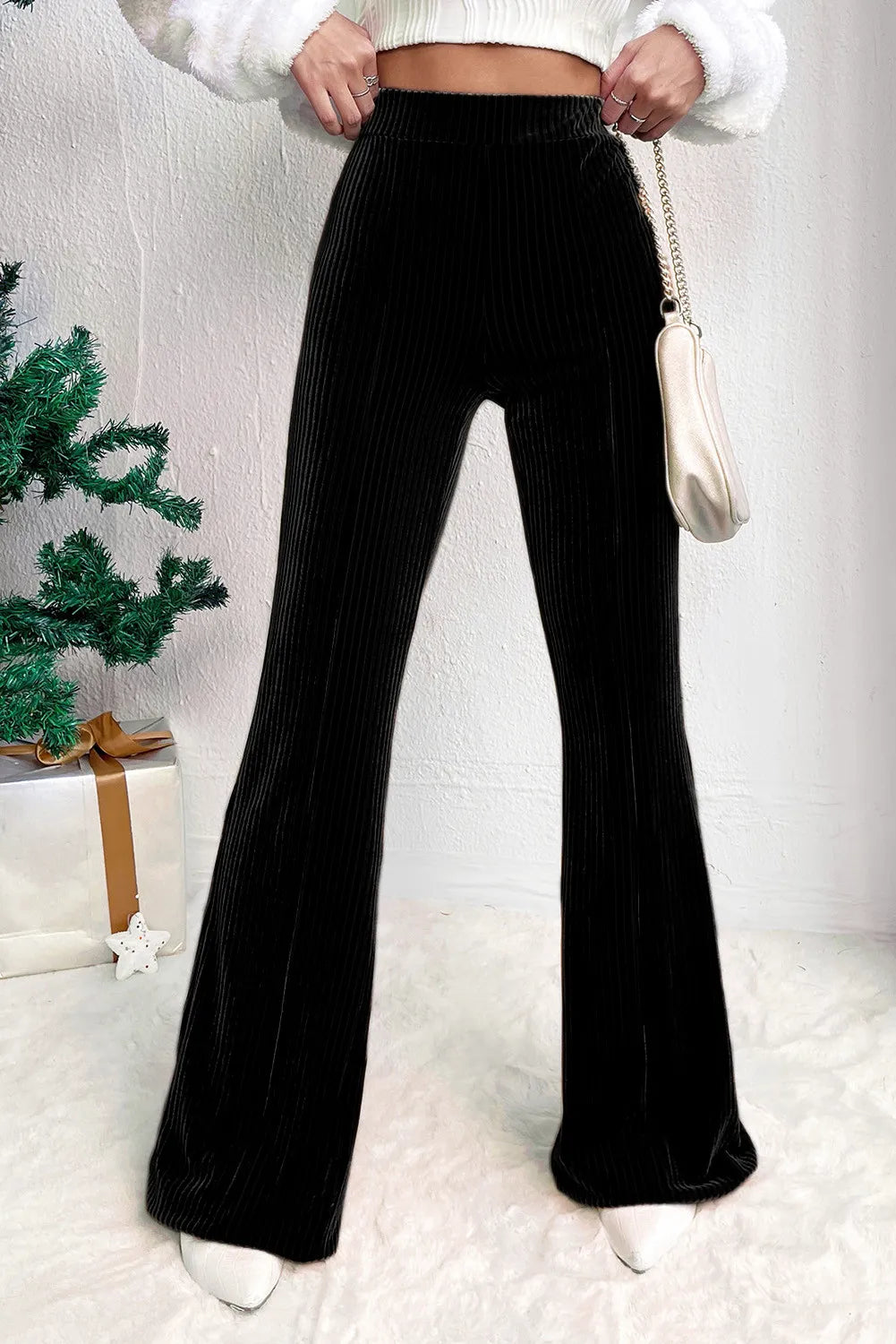 High Waist Bootcut Pants-Flattering-Fashion