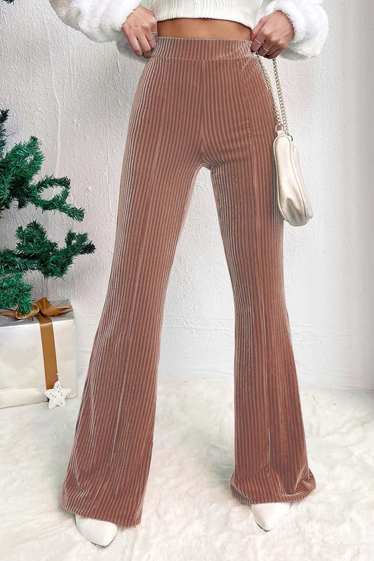 High Waist Bootcut Pants-Flattering-Fashion