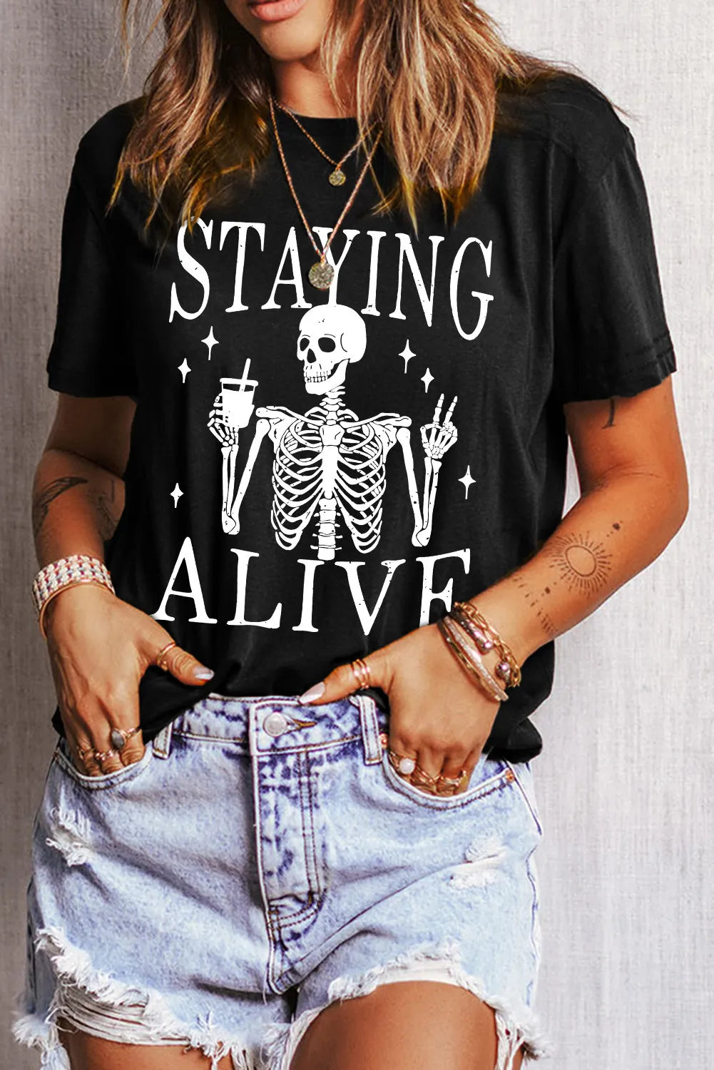 Graphic Round Neck - Short Sleeve T-Shirt