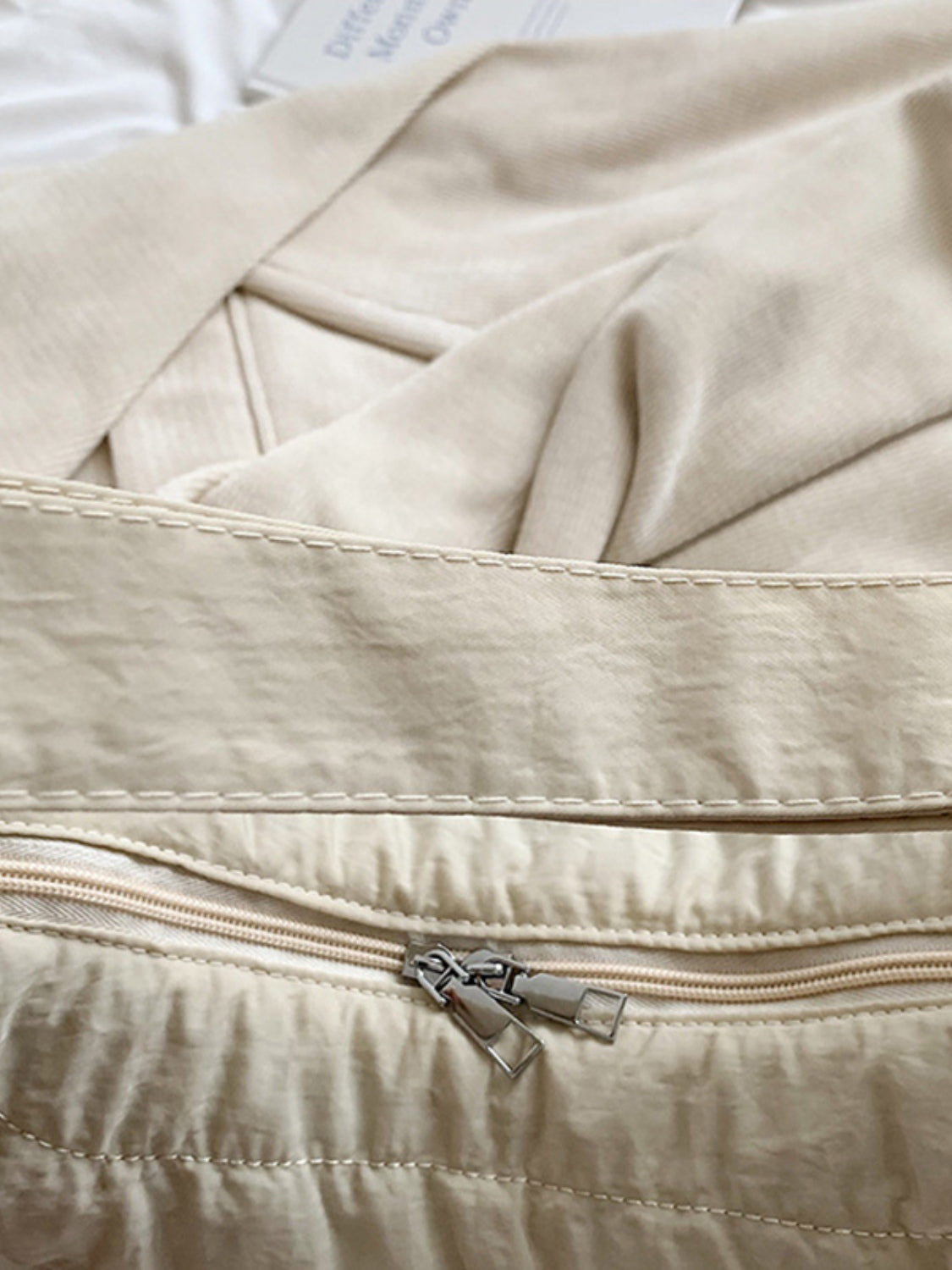 Lace-Up Polyester Crossbody Bag-Adjustable