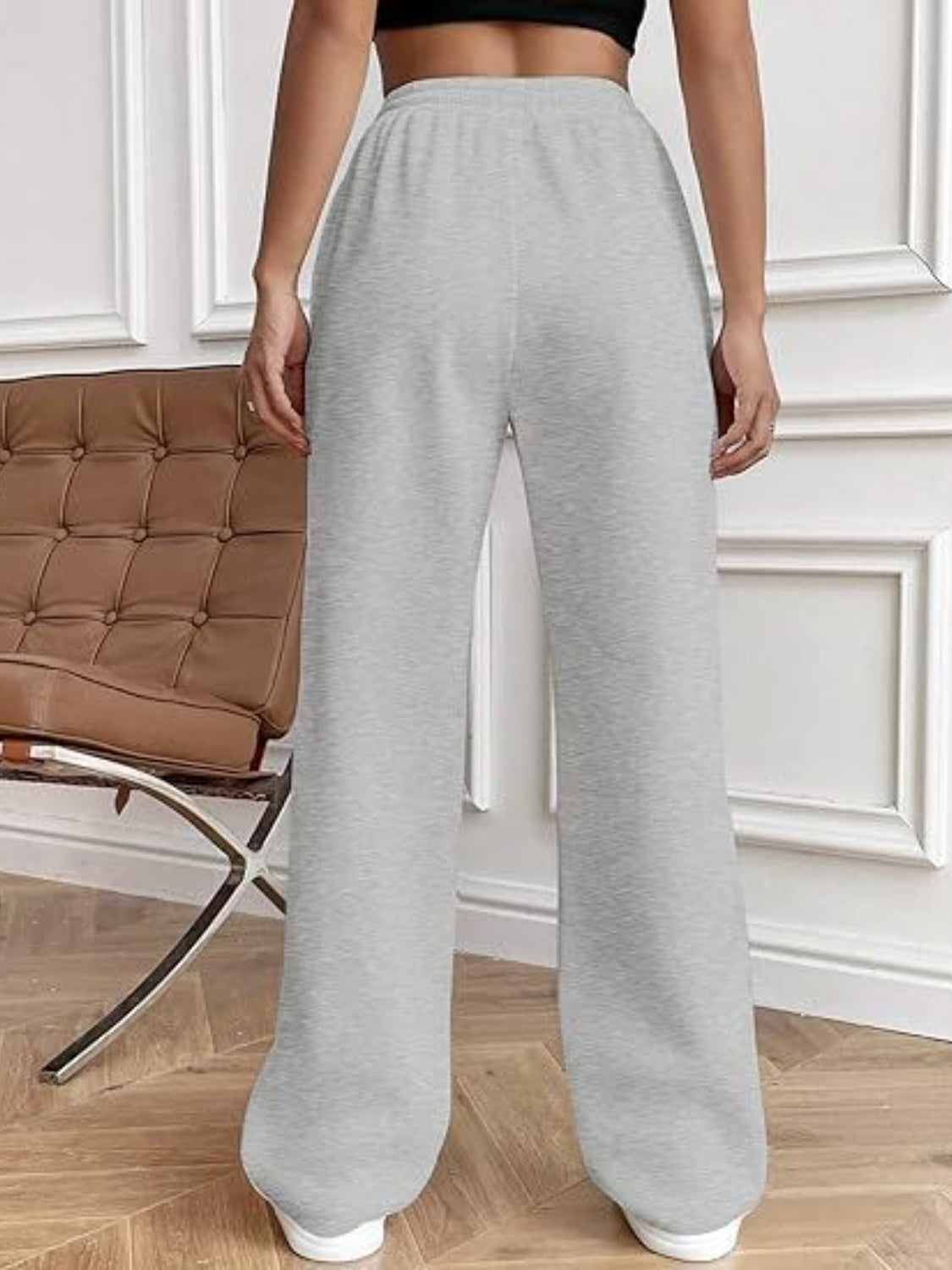 Drawstring Wide Leg Pants with Pockets-Comfortable