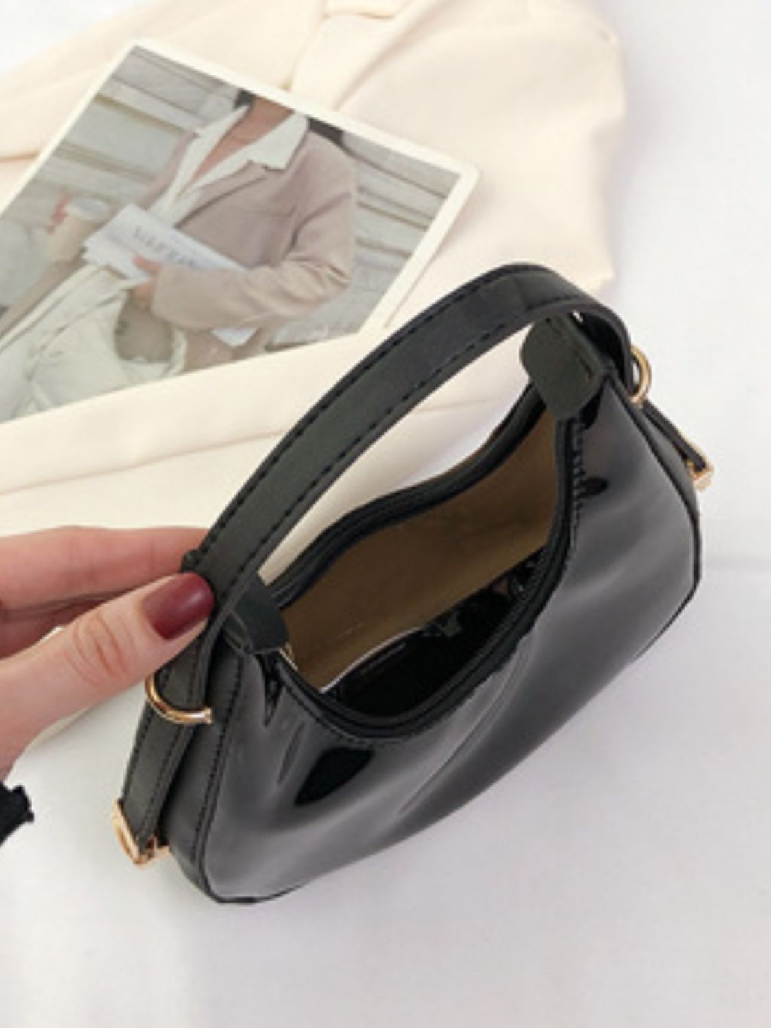 PU Leather PVC Shoulder Bag-Versatile-Style