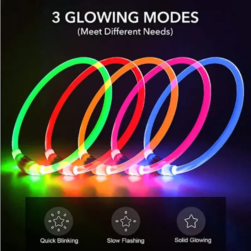 Safety Flashing Glow Dog Collar-Reflextive