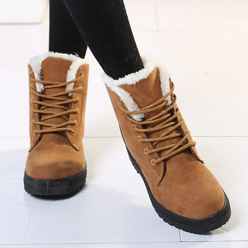 Women Winter Ankle Boots Winter Warm Shoes
